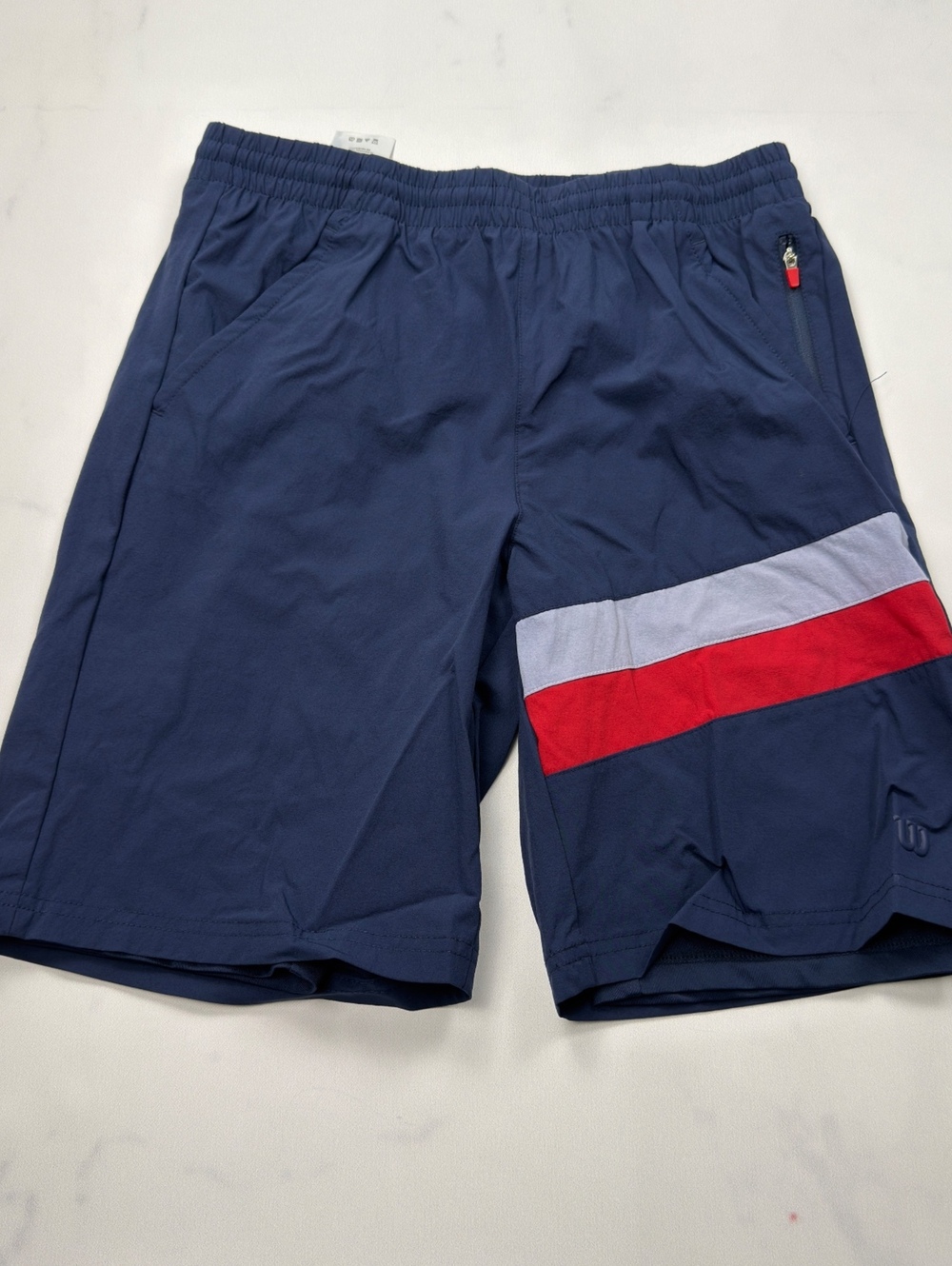 Wilson Athletic Shorts Colorblock Design Zip Pocket - Boys XL